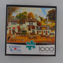 Charles Wysocki Buffalo 1000 Puzzle Olde Cape Cod Street Scene Piano Horses - $9.89