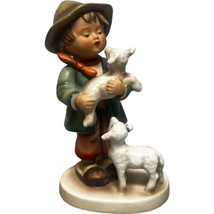 Vintage Goebel Hummel Figurine Shepherd&#39;s Boy With Lambs Sheep Full Bee TMK-2 - £69.32 GBP