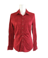 Vintage NEW YORK &amp; COMPANY Animal Print Long Sleeve Top Size M Red Shirt... - $39.79 CAD
