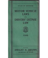 Vintage 1940 State of Missouri Motor Vehicle Laws and Drivers License Laws  - $5.43 CAD
