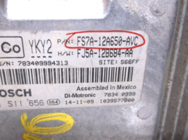 2015..15  FORD FUSION 2.0L TURBO/ VIN 9  8TH DIGIT    / ENGINE COMPUTER.ECU image 3