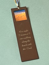 Brown Leather ONE NIGHT I DREAMED I WAS WALKING ALONG Photo Bookmark Boo... - £6.80 GBP