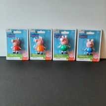 Peppa Pig Mini Doll Figure Set of 4 Hasbro 2.25&quot; Peppa Pig George Mom Dad Pig - £11.98 GBP