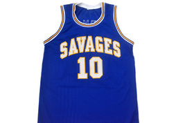 Dennis Rodman #10 Oklahoma Savages Men Basketball Jersey Blue Any Size image 4