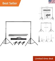 Versatile Height and Width Adjustable Backdrop Stand Kit for Studio Phot... - €47,89 EUR
