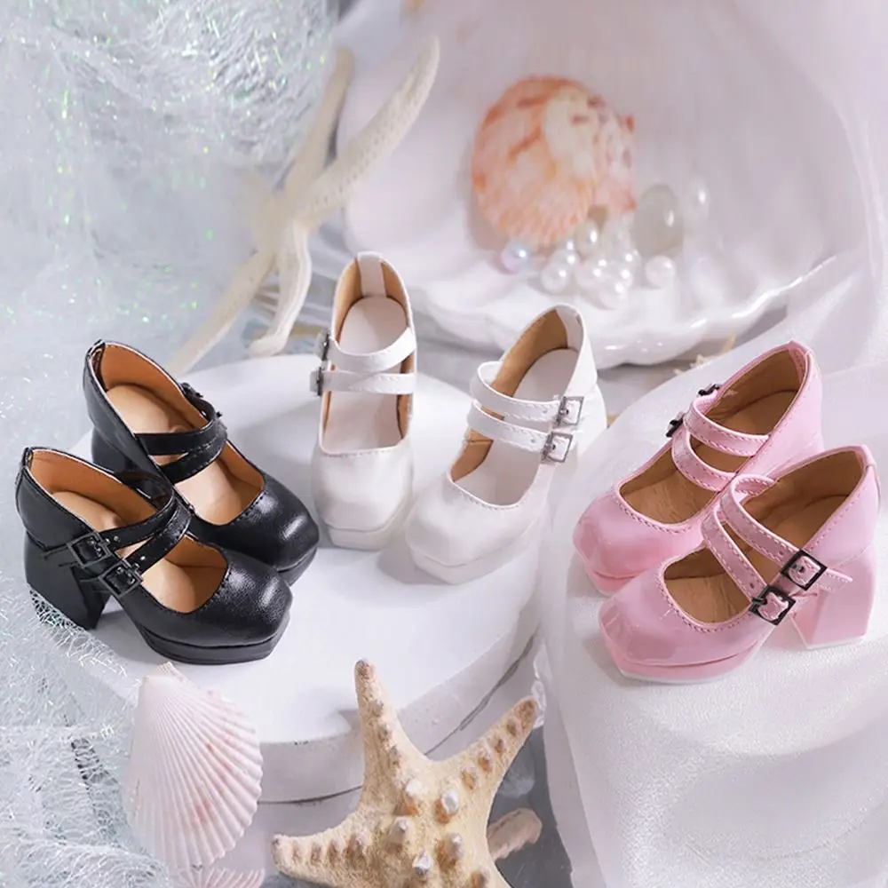 60CM Doll Shoes Fashion PU Leather Frenulum High Heels Princess Mini Shoes For - £11.23 GBP+