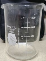 KIMAX Glass 600mL Graduated Low Form KIMBLE Beaker 14000 - $19.00