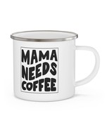 mama needs coffee Enamel Camping Mug - £19.95 GBP