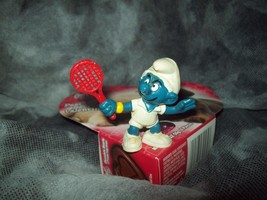 Vintage Tennis Playing Smurf &amp; Smurfette Lot Of 2 Schleich GUC - $190.36 MXN