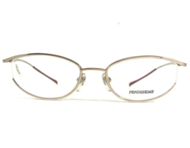 Fendissime Eyeglasses Frames MOD.VFE 036M COL.349 Gold Round Semi Rim 50-18-135 - $55.88