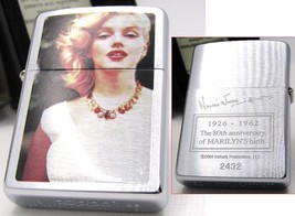 Marilyn Monroe Marilyn&#39;s Man 80th Anniversary Zippo Oil Lighter 2006 Unfired - $88.11