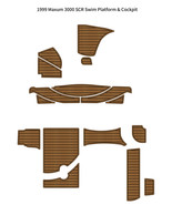 1999 Maxum 3000 SCR Swim Platform Cockpit Pad Boat EVA Faux Foam Teak De... - $1,092.79 CAD