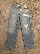 Levi&#39;s Size 10 (30x31) Women&#39;s Mid-Rise &#39;94 Baggy Straight Leg Jeans Distressed - £25.54 GBP