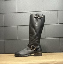 Rieker Black Leather Knee High Boots With Buckles Women’s 9.5 / 41 - £39.93 GBP