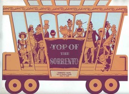 Top O the Sorrento Town Die Cut Menu &amp; Wine List Seattle Washington Hote... - $123.62