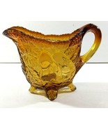 Indiana Glass Tiara Sweet Pear in Burnt Honey Amber Footed Creamer - $10.44