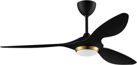Reiga 52&quot; Smart Ceiling Fans With Dimmable Led Lights Remote Control, Bl... - £163.55 GBP