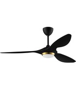 Reiga 52&quot; Smart Ceiling Fans With Dimmable Led Lights Remote Control, Bl... - £166.05 GBP