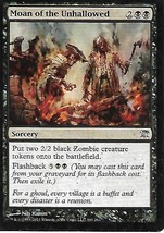 Magic the Gathering Card- Moan of the Unhallowed - $1.25