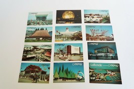 Set of 12 vintage 1967 Montreal Expo picture postcards by Plastichrome C... - $24.99