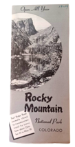 1949 National Park Service Map Rocky Mountain National Park Colorado CO - £12.58 GBP