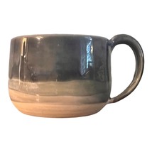 Studio Six Art Pottery Mug Blue Brown Glaze Stamped - £9.31 GBP