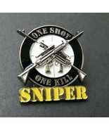 SPECIAL FORCES SNIPER ONE SHOT ONE KILL LAPEL HAT PIN BADGE 1.1 INCHES - £4.54 GBP
