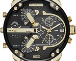 NEUE ECHTE DIESEL MR DADDY 2.0 DZ7333 XL 57 MM GELBGOLD HERRENUHR GESCHE... - $149.39