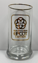 Walt Disney World Epcot Center Clear Gold Font Glass - £7.43 GBP