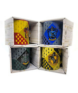 Harry Potter House Crest 4 Mugs Set Gryffindor Slytherin Hufflepuff Rave... - $85.35 CAD