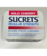 Vintage Sucrets Wild Cherry Sore Throat Lozenges Tin Empty - 1994 - €4,29 EUR