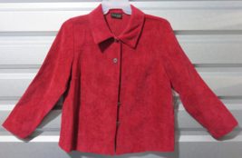 David Paul Red Patterned Blazer Jacket Size M (C1A1) - £10.59 GBP