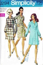 Miss Petite SHIRTDRESS Vintage 1969 Simplicity Pattern 8294 Size 12 UNCUT - £11.97 GBP