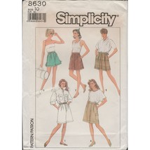 Simplicity 8630 Pleated Shorts with 5 Variations 1980s Pattern Choose Size Uncut - $12.99