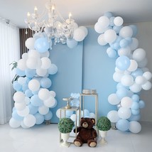 Blue And White Balloons, Light Blue White Balloon Garland Arch Kit, 84 Pack Past - £19.17 GBP