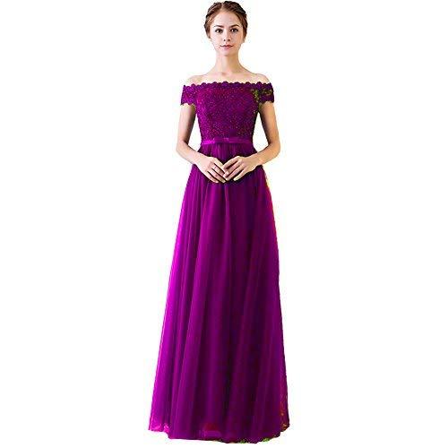 Plus Size Beaded Off The Shoulder Prom Dresses Formal Evening Purple US 20W