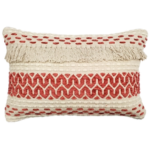 Ojai Red Bohemian Pillow 16x24, Complete with Pillow Insert - £46.23 GBP