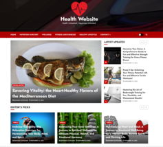 Health &amp; Fitness Blog | Premade website | Free Domain | Hosting (+ ChatG... - £30.67 GBP