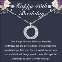 UNGENT THEM 30Th 40Th 50Th 60Th 70Th Birthday Gifts for Women, Silver Happy Birt - $29.49