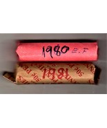 Lincoln Pennies 2 Vintage Rolls of 1980 &amp; 1981 - $5.50