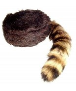 Davy Crockett / Daniel Boon Coon Skin Hat With Real Coon Tail Multi Sizes - £11.84 GBP