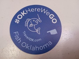 Fish Oklahoma #OK Here We Go Sticker Decal - £0.78 GBP