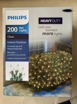 Philips 200ct 4&#39; x 8&#39; Incandescent Heavy Duty Net String Lights with Gre... - $79.19