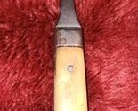 Vintage Bone Handle 3 Prong Tine Fork  Primitive Utensil  - $26.99
