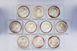 Plein De 10 1990 Australie Argent 1oz Kookaburras (Bu État) Km #189 - $1,080.38