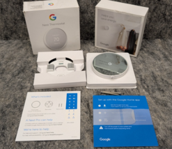 Google Nest Thermostat Snow White Smart Wi-Fi Thermostat GA01334-US New - $69.99