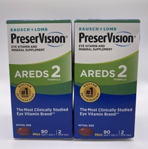 Lot Of 2 Preservision Areds 2 Mineral Supplement 90 Soft Gels Exp04/2024 - $24.74