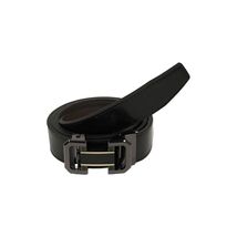 Men VALENTINI Leather Track Belt Adjustable Removable Buckle V536 Black - $35.00