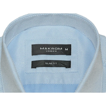 Men's Franco Gilberto Dress Shirt Cotton Blend French Cuffs Turkey 5482-418 Blue image 7