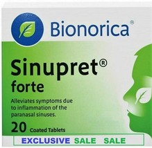Sinupret Bionorica FORTE Blocked Nose Headache Sinus Congestation 20 tabs - £14.14 GBP